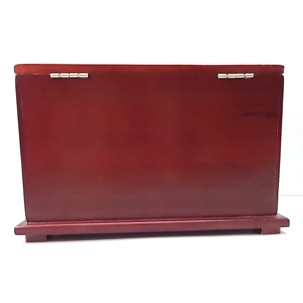 Vintage Small Wooden‎ Jewelry Chest of 3 Drawers
